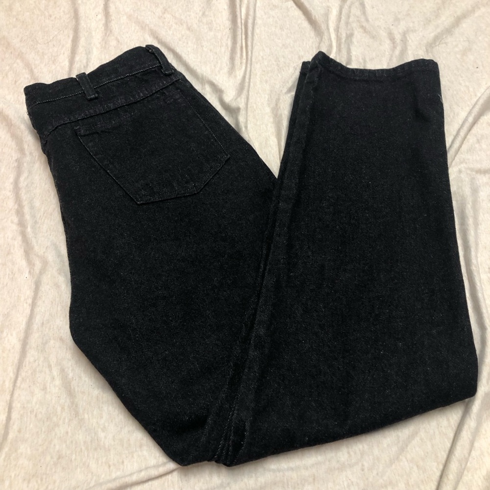 Basic Editions Black Jeans Vintage Y2K Unisex Grunge Made in USA Cotton